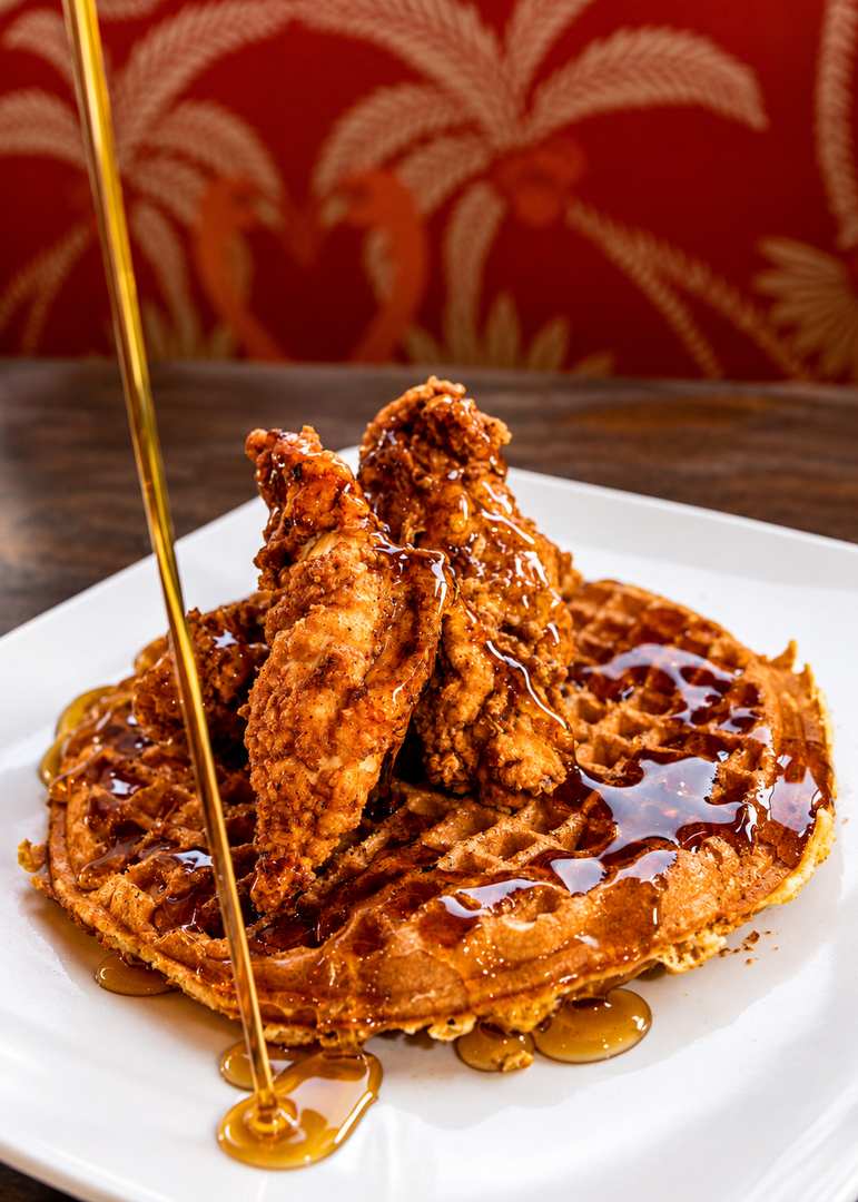 Chicken and waffles
