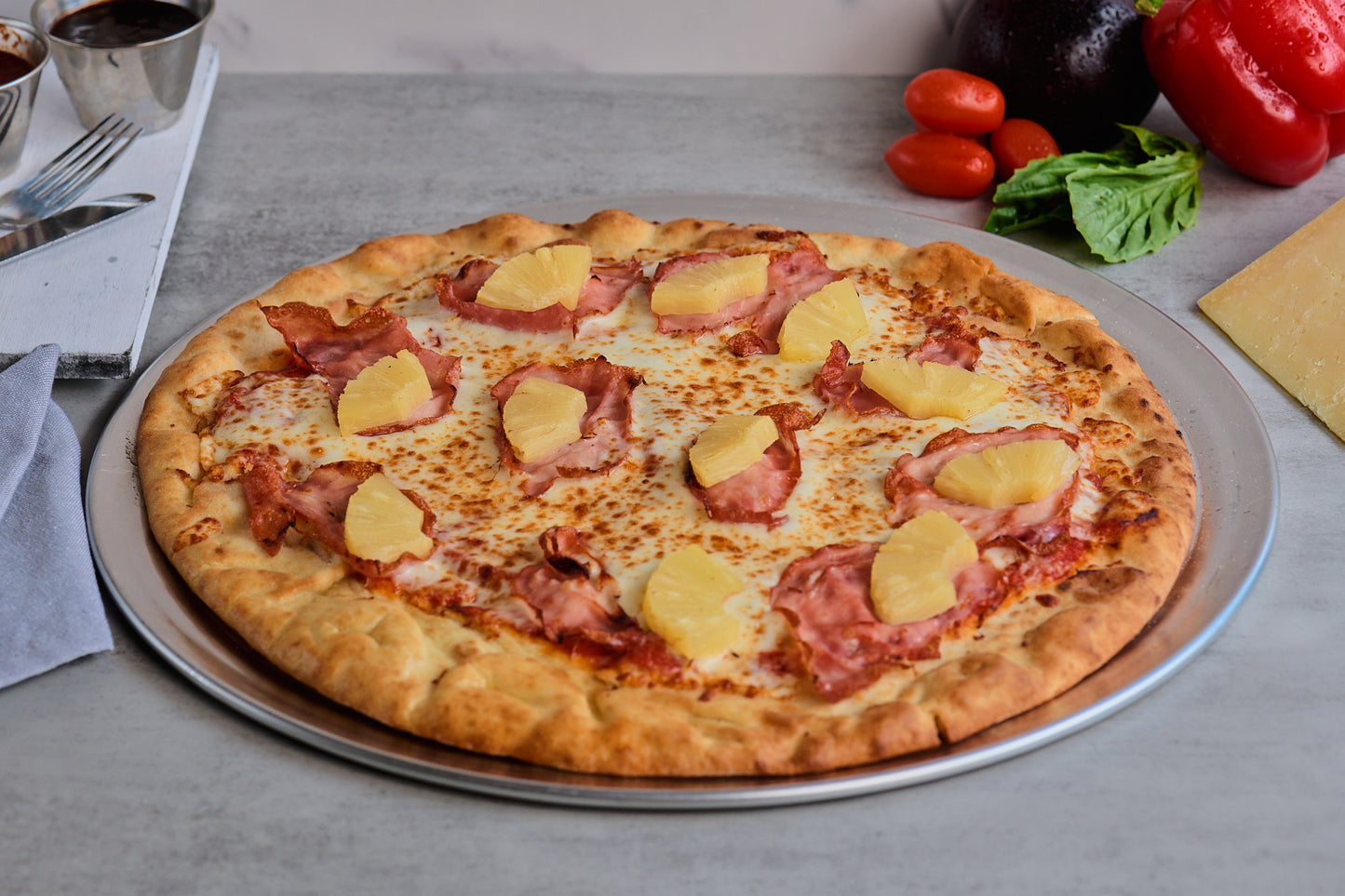 CG Large Hawaiian Pizza at California Grill & Bar in Whittier