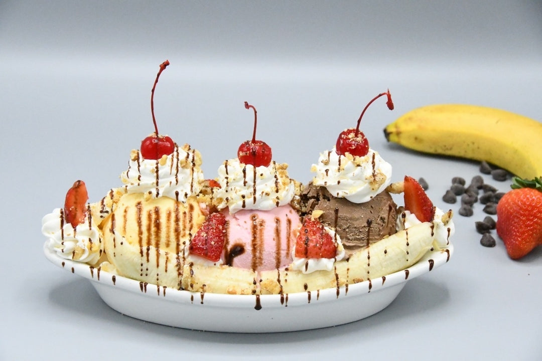 Banana Split sundae at California Grill & Bar in Whittier