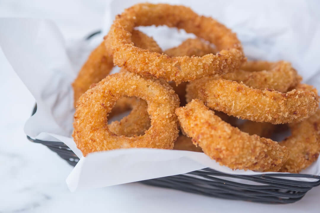 Basket of Onion Rings appetizer at California Grill & Bar in Whittier