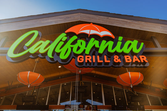 The California Grill & Bar sign on Painter Ave in Whittier