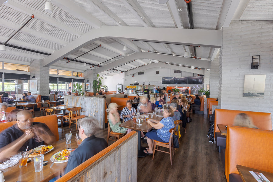 The dog-friendly patio at California Grill & Bar in Whittier