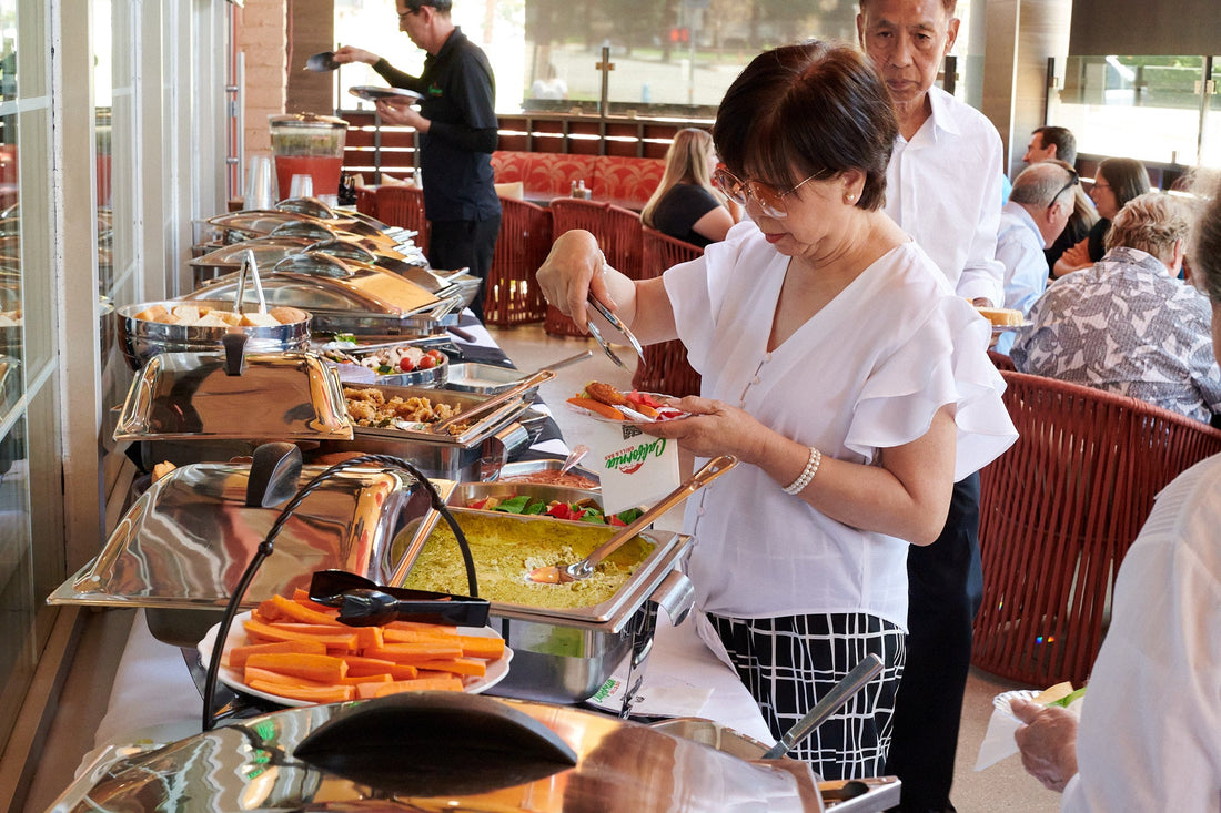 California Grill catering buffet served at a Whittier community event