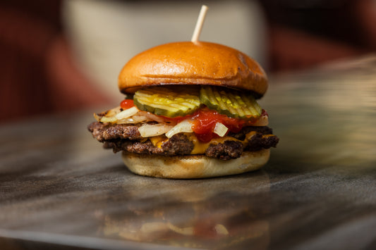 The CG Smash Burger Combo at California Grill & Bar in Whittier