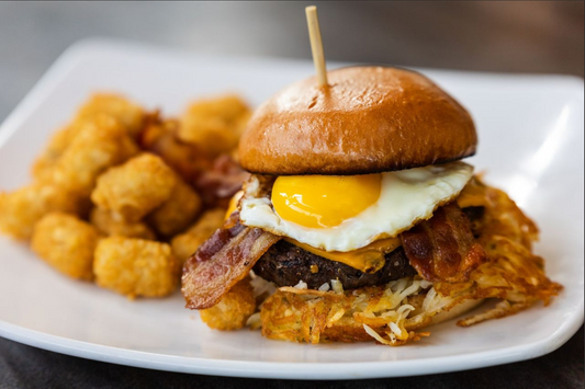Hangover Burger at California Grill & Bar in Whittier