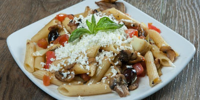 Mediterranean Pasta catering tray at California Grill & Bar in Whittier