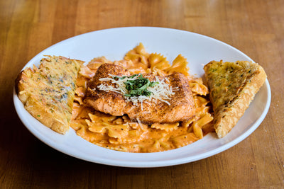 Salmon Pasta at California Grill & Bar in Whittier