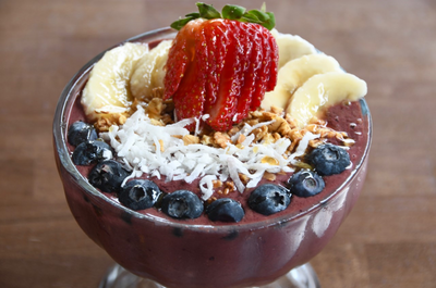 Acai Bowl with fruit and granola at California Grill & Bar in Whittier