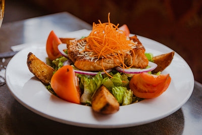 Grilled Salmon Salad at California Grill & Bar in Whittier