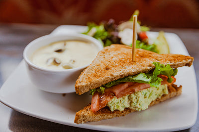 Half Sandwich with Soup Cup and Salad combo at California Grill & Bar in Whittier