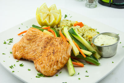 Broiled Salmon Fillet at California Grill & Bar in Whittier