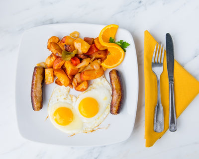 Sausage and Eggs breakfast at California Grill & Bar in Whittier