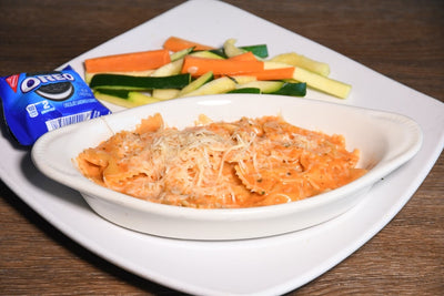 Kids Fun with Farfalle pasta at California Grill & Bar in Whittier